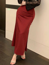 DAZY Women's Elegant Red High Slit Fishtail Skirt Valentine Valentine's Day